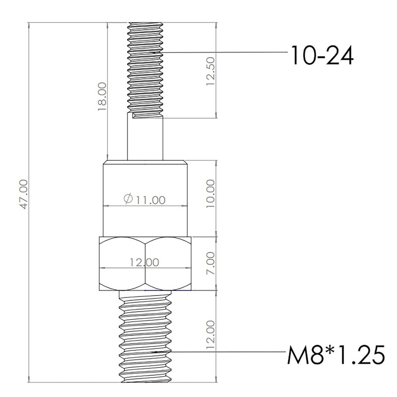 CORWIN Store Rivet nut Gun Mandrel and Nose Pieces Accessary (SAE 10-24 2 Pack) - Image 3